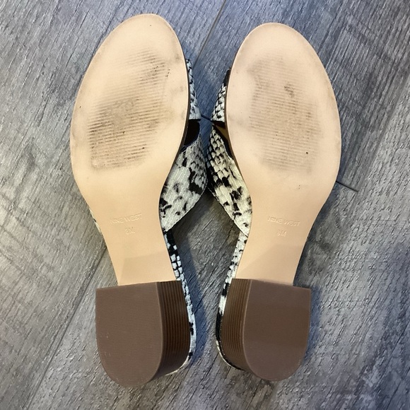 Nine West Andre Snakeskin Heel Slides Size 8M - Picture 7 of 10